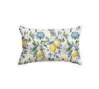 Artoid Mode Housse de coussin décorative Fleurs Citron, 30x50 cm, Housse de coussin saisonnière pour canapé, salon, décoration