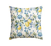 Artoid Mode Housse de coussin Fleurs Citron Été, 40 x 40 cm, Housse de coussin saisonnier Printemps, Couvre-coussin Décoratif pour Canapé, Salon, Décoration