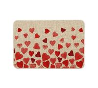 Artoid Mode Paillasson pour la Saint Valentin, motif cœur et amour - Décoration saisonnière - Tapis de sol pour l'intérieur et l'extérieur - 40 x 60 cm