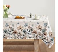 Artoid Mode Peinture à l'encre sauvage avec fleurs et feuilles printanières, nappe 140 x 110 cm, décoration de table pour la cuisine, décoration intérieure, vacances, fête