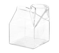 arton De Lait En Verre De 250 Ml,Pot à lait en verre,Crémier en verre,Joli pot à lait transparent Kawaii,tasse à lait transparents pichet à lait en forme de maison verres à eau pour lait,café, jus