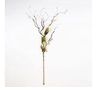 artplants.de Branche Artificielle Saule Tire-Bouchon RODRIK, fougère, 80cm