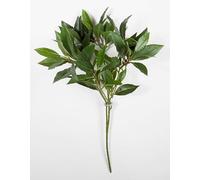 artplants.de Branche de Laurier Artificielle KAMIRAN, 70 Feuilles, Vert, 45cm - Branche décorative - Feuillage Artificiel