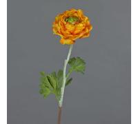 artplants.de Renoncule en Tissu ELORIO, Orange-Vert, 50cm - Fleur Artificielle/Fausse renoncule