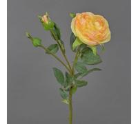 artplants.de Rosier Artificiel OLIVERA, Jaune Abricot, 30cm, Ø9cm - Fleur Artificielle