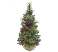 artplants.de Sapin de Noël Artificiel BUCAREST, 60cm, Ø 35cm | décoré, 80 Branches - Arbre de Noël Artificiel - Sapin de Noël Plastique