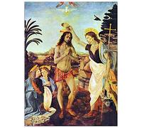 ArtPlaza Da Vinci Leonardo - The Baptism of Christ Panneau Décoratif, Bois, Multicolore, 60 x 1.8 x 80 cmAS93250