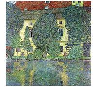 ArtPlaza Klimt Gustav - Castle at The Attersee Panneau Décoratif, Bois, Multicolore, 100 x 1.8 x 100 cmAS90245