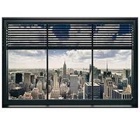 ArtPlaza New York, Window Blinds Panneau Décoratifs, Bois, Multicolore, 90 x 1.8 x 60 cm AS10285