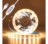 Artrastar Bande LED USB 2M 5V Ruban LED 120 LED Blanc chaud | 2700K Flexible Bande Lumineuse Pour Chambre, Escaliers, Armoires, Couloirs, R¨¦tro¨¦clairage TV, Blanc Chau