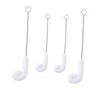 ARTSEWPLY 4 Pièces Brosses de Nettoyage Flexibles pour Bouteilles et Biberons Lot de Grandes Petites Brosses de Lavage Acier Inoxydable et Fibres Durables pour Bouteilles de Lait et Verres à