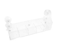 ARTSEWPLY Étagère à Ventouses pour Réfrigérateur Transparente Organisateur de Boissons et Condiments avec Séparateurs Amovibles Support Stable pour Canettes et Épices Facile à Nettoyer