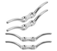 ARTSEWPLY Taquet Marin en Acier Inoxydable pour Cordon de Store, Lot de 4 Clips Argent, résistant à l’Eau, Installation Facile, pour Window Blinds et Roller Shades