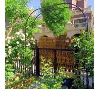 ARtsim Arche de Jardin Fer forgé 140cm 180cm 220cm 260cm 370cm Arceau métal pour Rosiers Grimpantes Arche de Mariage Exterieur Noir Blanc (Color : Noir, Size : 240cm x 250cm)