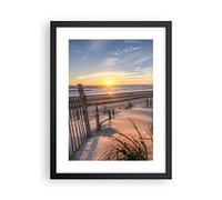 ARTTOR Affiche Decoration Murale Ouest Le Soleil Dune Moderne Poster Cadre Noir 30x40cm Deco Affiches Murales Tableau Decoration Salon Chambre Cuisine Wall Art Design Decor P2BPA30x40-4219