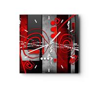 ARTTOR Horloge Décorative Moderne Carrée 40x40 cm Abstrait - 0599