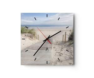 ARTTOR Horloge Décorative Moderne Carrée 40x40 cm Paysages Maritime - 4188