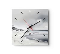 ARTTOR Horloge Décorative Moderne Carrée 40x40 cm Paysages Maritime - 6005