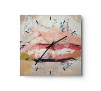 ARTTOR Horloge Décorative Moderne Carrée 40x40 cm Personnes Pastel - 4422