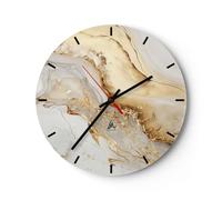ARTTOR Horloge Décorative Moderne Ronde 40x40 cm Abstrait Pastel - 5730