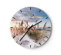 ARTTOR Horloge Décorative Moderne Ronde 40x40 cm Paysages Maritime - 4902