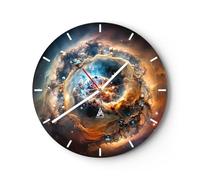 ARTTOR Horloge Murale Design Ronde 30x30 cm Espace - 5808