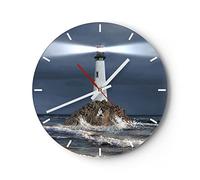 ARTTOR Horloge Murale Design Ronde 30x30 cm Paysages Maritime - 3550