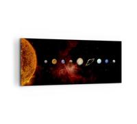 ARTTOR Impression sur Toile Moderne 100x40 cm Fantasy Espace - 5377 | Solaire Système Planètes Moderne Tableau Décoratif Décoration Murale Art Mural Toile Imprimée Salon Chambre Cuisine ARTTOR