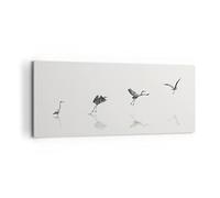 ARTTOR Impression sur Toile Moderne 100x40 cm Noir et Blanc Animaux - 5096