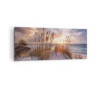 ARTTOR Impression sur Toile Moderne 100x40 cm Paysages Maritime - 4710