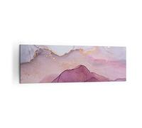 ARTTOR Moderne Impression sur Toile 160x50cm Image Tableau Decoration Murale Marbre Rose Violet Grand Tableaux Decoratifs Muraux Chambre Panoramique Deco Cadre Décoration Salon Art Wall AB160x50-4668