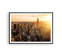 ARTTOR Poster Cadre Noir 100x70 cm Affiche Architecture Villes - 2672 - P2B