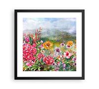 ARTTOR Poster Cadre Noir 40x40 cm Affiche Botanique Paysages - 3843 - P2B