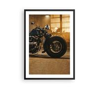 ARTTOR Poster Cadre Noir 50x70 cm Affiche Autos Vintage - 4233 - P2B | Moto Moteur Poster Mural Moderne Décoratif Art Mural Impression d'Art Salon Chambre Cuisine Tableau Décoration ARTTOR