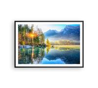 ARTTOR Poster Cadre Noir 91x61 cm Affiche Paysages Nature - 5307 - P2B | Paysage Alpes Montagnes Poster Mural Moderne Décoratif Art Mural Impression d'Art Salon Chambre Tableau Décoration ARTTOR