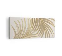 ARTTOR Tableau Décoratif sur Toile 120x50 cm Botanique Nature - 4738 | Feuilles Palmier Arbres Impression sur Toile Grand Décoration Murale Art Mural Toile Imprimée Salon Chambre Cuisine ARTTOR