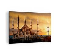 ARTTOR Tableau Décoratif sur Toile 120x80 cm Architecture Villes - 2846 | Ouest Soleils Istanbul Impression sur Toile Grand Décoration Murale Art Mural Toile Imprimée Salon Chambre Cuisine ARTTOR