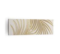 ARTTOR Tableau Décoratif sur Toile 160x50 cm Botanique Nature - 4738 | Feuilles Palmier Arbres Impression sur Toile Grand Décoration Murale Art Mural Toile Imprimée Salon Chambre Cuisine ARTTOR