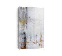 ARTTOR Tableau Décoratif sur Toile 80x120 cm Abstrait Pastel - 4535 | Flou Abstraction Blanc Impression sur Toile Grand Décoration Murale Art Mural Toile Imprimée Chambre Cuisine Salon ARTTOR