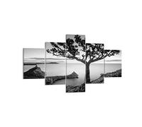 ARTTOR Tableau sur Toile Décoratif 125x70 cm Botanique Noir et Blanc - 4297 | Arbre ET Noir Impression sur Toile Grand Décoration Murale Art Mural Toile Imprimée Salon Chambre Cuisine ARTTOR