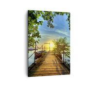 ARTTOR Tableau sur Toile Décoratif 50x70 cm Paysages Maritime - 2573
