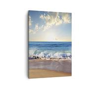 ARTTOR Tableau sur Toile Décoratif 50x70 cm Paysages Maritime - 3551 | Mer Bord Eau Impression sur Toile Décoration Murale Art Mural Toile Imprimée Chambre Cuisine Salon ARTTOR