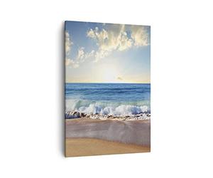 ARTTOR Tableau sur Toile Décoratif 50x70 cm Paysages Maritime - 3551 | Mer Bord Eau Impression sur Toile Décoration Murale Art Mural Toile Imprimée Chambre Cuisine Salon ARTTOR