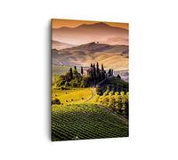 ARTTOR Tableau sur Toile Décoratif 50x70 cm Paysages Nature - 2465 | Agriculture Ferme Toscane Impression sur Toile Décoration Murale Art Mural Toile Imprimée Chambre Cuisine Salon ARTTOR