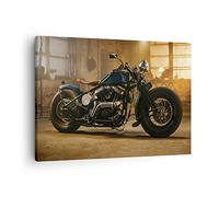 ARTTOR Tableau sur Toile Décoratif 70x50 cm Autos Vintage - 4233 | Moto Moteur Impression sur Toile Décoration Murale Art Mural Toile Imprimée Salon Chambre Cuisine ARTTOR