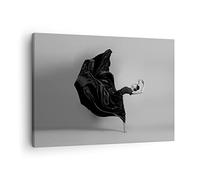 ARTTOR Tableau sur Toile Décoratif 70x50 cm Noir et Blanc Personnes - 4869