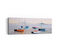 ARTTOR Tableau sur Toile Décoratif 90x30 cm Paysages Maritime - 6026 | Voile Voiliers Bord de la mer Impression sur Toile Décoration Murale Art Mural Toile Imprimée Salon Chambre Cuisine ARTTOR