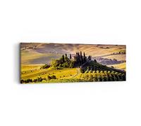 ARTTOR Tableau sur Toile Décoratif 90x30 cm Paysages Nature - 2465 | Agriculture Ferme Toscane Impression sur Toile Décoration Murale Art Mural Toile Imprimée Salon Chambre Cuisine ARTTOR