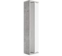 ARTURO - Colonne pivotante 1 porte 1 miroir blanc laqué et aspect béton - Altobuy Blanc G