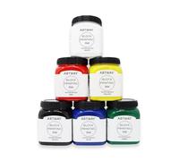 Artway Encre d'impression en Bloc de Première Qualité - 250ml - Paquet de 6 Couleurs Assorties - Idéal pour l'impression en Relief, en Bloc et en Lino